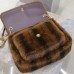 Replica YSL Niki Large in Shearling Espresso and Gingerbread