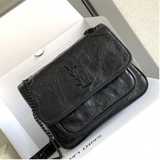 Replica Ysl Niki baby Bag in Black with Black Hardware