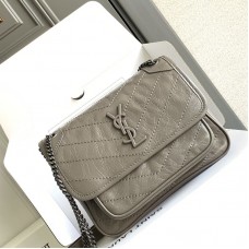 Replica Ysl Niki baby Bag in light grey