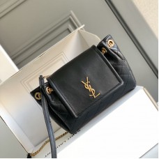 Ysl Mini Nolita in Lambskin Bag in Black