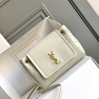 Ysl Mini Nolita in Lambskin Bag in White