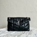 Replica Ysl Medium Puffer Bag black with silver hardware