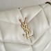 Replica Ysl Medium Puffer Bag white with gold hardware