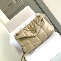 Replica Ysl Puffer Small Bag in Beige