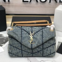 Replica Ysl Puffer Small Bag in Denim