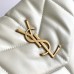 Replica Ysl Puffer Small Bag in White with Gold Hardware