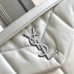 Replica Ysl Puffer Small Bag in White with Silver Hardware