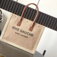 Replica Ysl Rive gauche Small Tote Bag in Beige