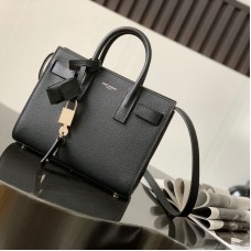 Replica Ysl Sac De Jour Nano Bag Black with Silver Hardware