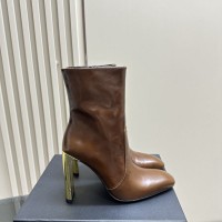 Replica Ysl auteuil booties brown