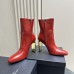 Replica Ysl auteuil booties red