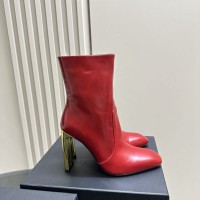 Replica Ysl auteuil booties red