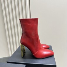 Replica Ysl auteuil booties red