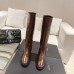 Replica Ysl hunt boots brown