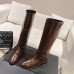 Replica Ysl hunt boots brown