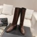 Replica Ysl hunt boots brown