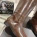 Replica Ysl hunt boots brown