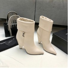 Replica Ysl niki booties white