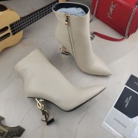 Replica Ysl Opyum booties white