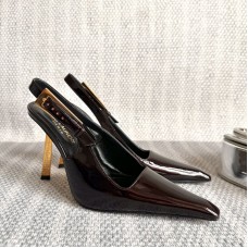 Replica YSL Lee Slingback Pumps Marron Glace