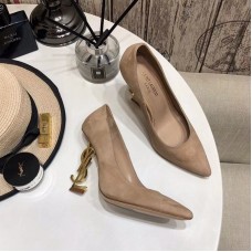 Replica Ysl Opyum Pumps in Suede Beige