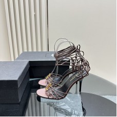 Replica Ysl Babylone Sandals in Brown