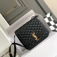 Replica Ysl Medium Solferino Shoulder Bag in Black