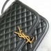 Replica Ysl Medium Solferino Shoulder Bag in Black