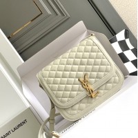 Replica Ysl Medium Solferino Shoulder Bag in White