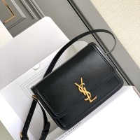 Replica Ysl Solferino Medium Satchel in Black