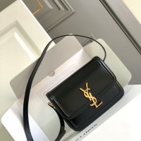 Replica Ysl Solferino Small Bag in Black with Gold Hardware