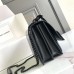 Replica Ysl Medium Sunset Flap Bag in Black with Black Hardware