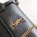 Replica Ysl Medium Sunset Flap Bag in Black with Gold Hardware