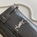 Replica Ysl Medium Sunset Flap Bag in Print Croco with Silver Hardwear