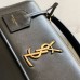 Replica Ysl Sunset Top Handle Flap Bag in Black with Gold Hardware