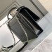 Replica Ysl Sunset Top Handle Flap Bag in Black with Silver Hardware